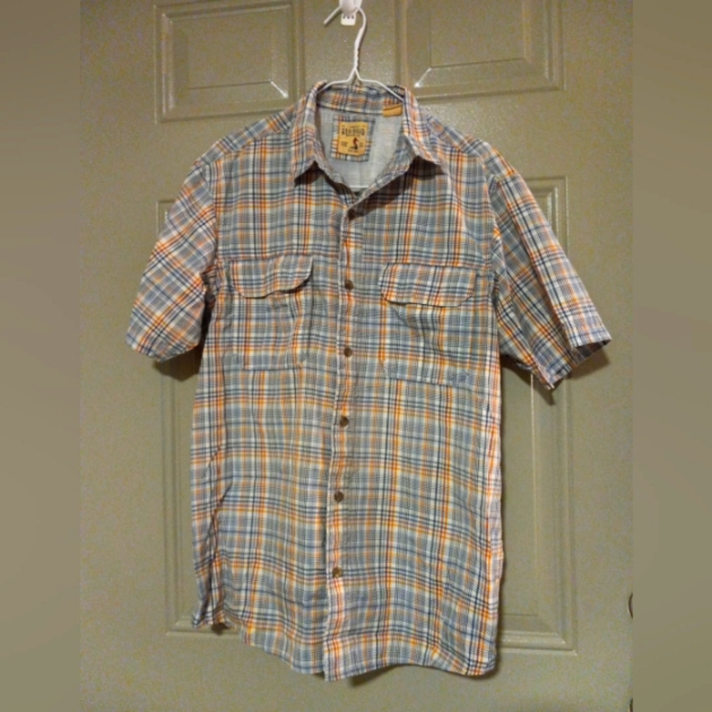 Red Head Short Sleeve Formal Men Shirt Size M